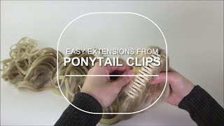 Tutorial Easy Extensions from Ponytail Clips [upl. by Bella]