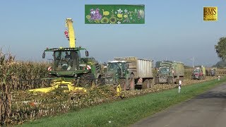 Großeinsatz Maishäckseln  20 Fahrzeuge Biogasanlage biggest farmer corn harvest Maisernte LU Blunk [upl. by Nairbo324]