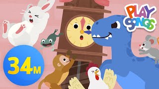 Hickory Dickory Dock ⏰  More Nursery Rhymes amp Kids Songs  Finger Family  Playsongs [upl. by Anayek821]