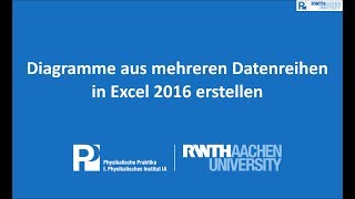 Diagramme aus mehreren Datenreihen in Excel 2016 erstellen [upl. by Faust]