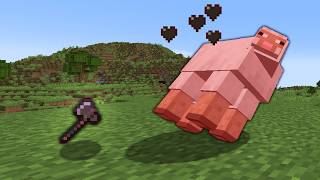 Beating Minecraft But Mobs Drop Random Items [upl. by Lamont]