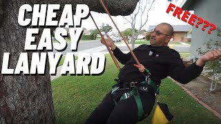 How to Make an Easy Tree Climbing Lanyard at Home [upl. by Lleryd]