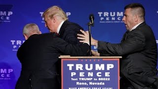 Donald Trump rushed off stage during rally in Nevada [upl. by Akenat]