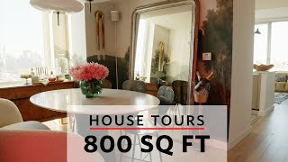 House Tours An Interior Designers 800 SQ FT New York City Apartment [upl. by Elman225]