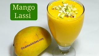 Mango Lassi recipe  Mango Yogurt Smoothie  Summer Drink  Sweet Lassi  kabitaskitchen [upl. by Alarick236]