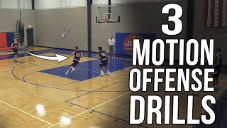 3 Motion Offense Drills  How To Coach Screening amp Cutting [upl. by Hafler]