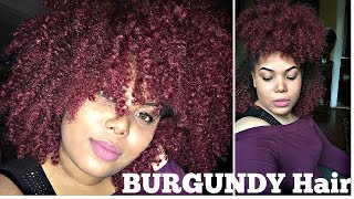 How I Dye My Natural Hair BURGUNDY  Adore SemiPermanent Dyes [upl. by Kassi]