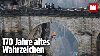 Hier bekommt die BasteiBrücke ihren TÜV  Sächsische Schweiz [upl. by Broida]