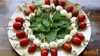 How to Make Caprese Appetizer  Appetizer Recipes  Allrecipescom [upl. by Lucilia]