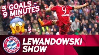 5⃣ Goals in 9⃣ Minutes Lewandowski Show  Time Lapse  FC Bayern  VfL Wolfsburg [upl. by Atsyrhc834]