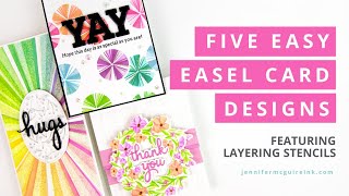 5 Easy Easel Card Designs [upl. by Aihseyn]