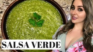 Mexican Salsa Verde How To  3 Step Recipe [upl. by Abbotsen740]