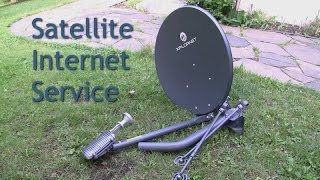 Satellite Internet Service ViaSat Explornet rural dish installation [upl. by Nagy]