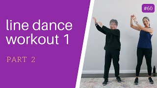 Easy Line Dance Workout 1 Part 2  Seniors beginners [upl. by Ocire29]