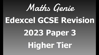 Edexcel Higher Predicted Paper 3 2023 [upl. by Atnuahsal919]