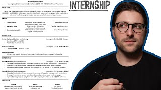 How To Make an Internship Resume Example  Microsoft Word [upl. by Enaujed]