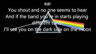 Pink Floyd Brain DamageEclipse lyrics [upl. by Urbain]