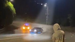 Craziest Street Drift in History with POLICE HELICOPTER [upl. by Kohcztiy]