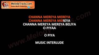 channa mereya Karaoke [upl. by Margalo]