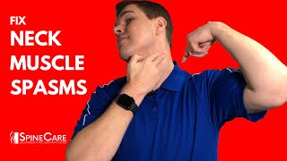 How to Treat Neck Spasms in 1 MINUTE [upl. by Nonnahsal]