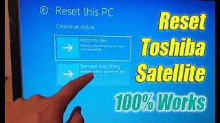 How to Reset Toshiba Satellite to Factory Settings [upl. by Idaline]