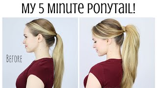 My 5 Minute Ponytail Routine  KayleyMelissa [upl. by Orsay]