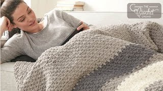 Crochet Hibernation Blanket Pattern  EASY  The Crochet Crowd [upl. by Almallah]