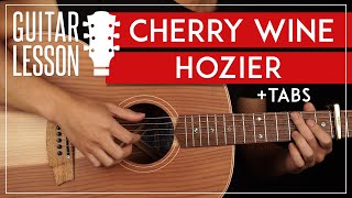 Cherry Wine Guitar Tutorial 🍒🍷 Hozier Guitar Lesson Fingerpicking  TAB [upl. by Haimrej384]