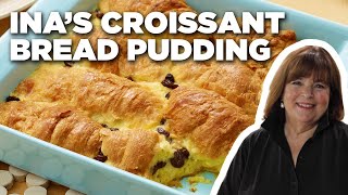 Ina Gartens Croissant Bread Pudding  Barefoot Contessa  Food Network [upl. by Novah778]