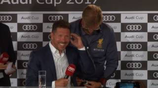 Lost in translation  Klopp helps out Simeone at press conference [upl. by Eniahs]