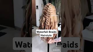 WaterFall Braid Hairstyle  hairstyle [upl. by Ashok]