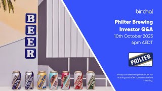 Philter Brewing Investor QampA [upl. by Ecyal]