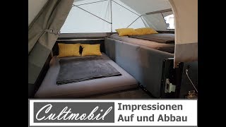 Cultmobil Klappcamper Impressionen  Aufbau und Abbau UNGESCHNITTEN TPV Böckmann Faltcaravan [upl. by Jackelyn]