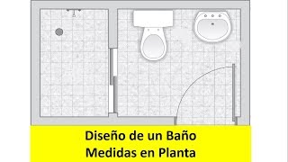 Como Diseñar Un Baño  Medidas en Planta [upl. by Irving]