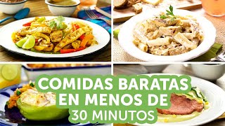 Comidas baratas en menos de 30 minutos  Kiwilimón [upl. by Bazluke410]