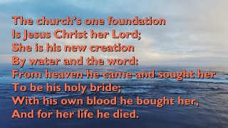 The Churchs One Foundation Tune Aurelia  5vv with lyrics for congregations [upl. by Boelter]