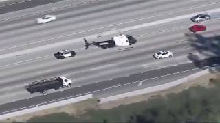 Police chase armed robbery suspect through LA streets freeways [upl. by Dawes]