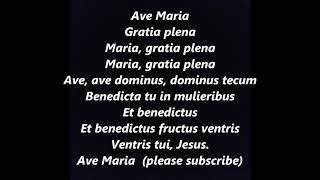 AVE MARIA SCHUBERT Lyrics Words text song Wedding Assumption Hail Blessed Virgin Mary gratia plena [upl. by Hicks]