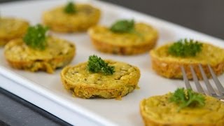 Easy Mini Crustless Tofu Quiches  Vegan Recipe [upl. by Mellie]