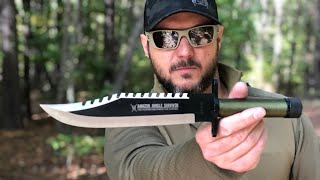 Testing the Cheapest RAMBO Knife on AMAZON [upl. by Nilat136]