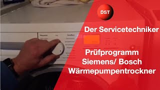 Prüfprogramm Siemens Bosch Wärmepumpentrockner [upl. by Aneehsirk]