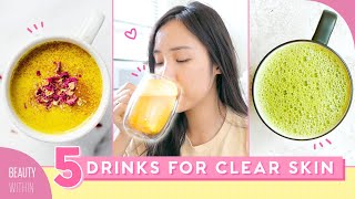 5 Simple Drinks to Clear Acne amp Inflammation  Boost Immune System 🍵 [upl. by Haret565]