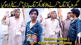 Rang Saaz Rang Baazi kar kay Faraar Ho gia Saleem Albela Goga Pasroori Funny [upl. by Duwad]