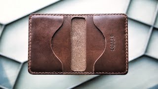 Making a Simple Leather Card Wallet [upl. by Baxter]