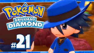 Pokemon Brilliant Diamond Part 21 Riley amp Iron Island Gameplay Walkthrough [upl. by Eimarej]