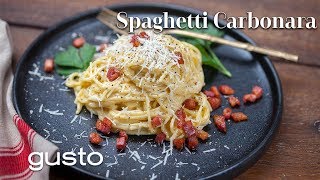 How to Make Classic Spaghetti Carbonara  Bonacinis Italy [upl. by Louie]