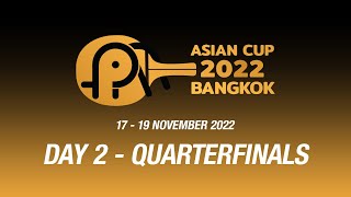 2022 ITTFATTU Asian Cup I Day 2  Quarterfinals [upl. by Aztiray]