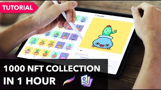 Drawing Tutorial  NFT Collection with Procreate [upl. by Feerahs]