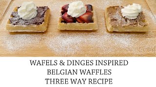 WAFELS amp DINGES Inspired BELGIAN WAFFLES RECIPE using Trader Joes Products [upl. by Anytsyrk]