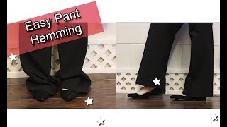 Super Simple Way to Shorten Dress Pants that are too Long  DUCKINYELLOW [upl. by Bobbie]